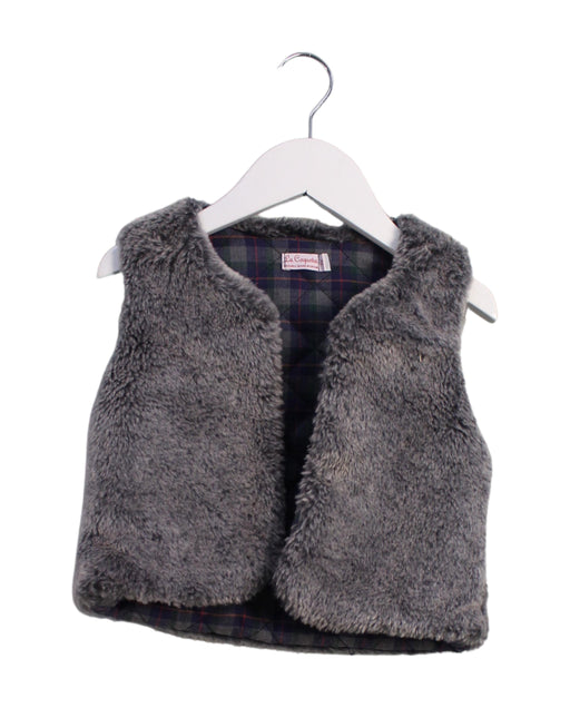 A Grey Outerwear Vests from La Coqueta in size 3T for girl. (Front View)