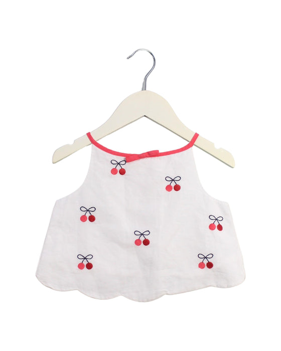 A White Sleeveless Tops from Jacadi in size 3T for boy. (Front View)