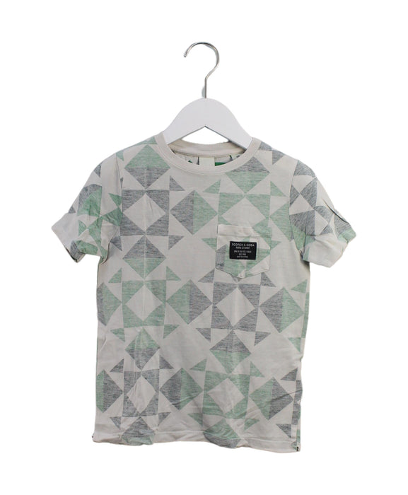 A Green Short Sleeve T Shirts from Scotch & Soda in size 6T for boy. (Front View)