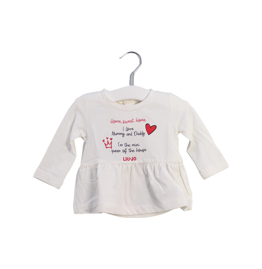 A White Long Sleeve Tops from Liu Jo in size 0-3M for girl. (Front View)