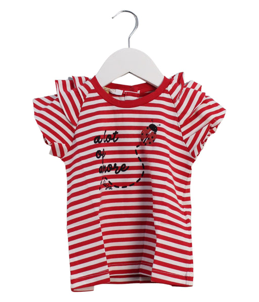 A Red Short Sleeve T Shirts from Liu Jo in size 3-6M for girl. (Front View)