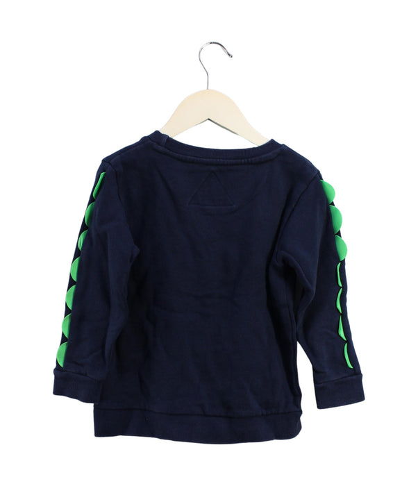 A Navy Crewneck Sweatshirts from Mini Cream in size 4T for boy. (Back View)