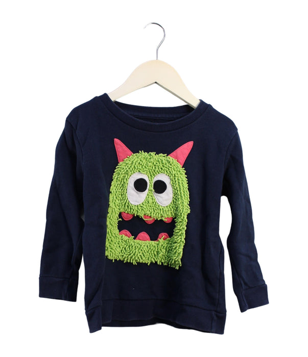 A Navy Crewneck Sweatshirts from Mini Cream in size 4T for boy. (Front View)