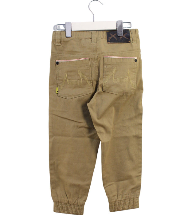 A Brown Casual Pants from Munster in size 4T for boy. (Back View)