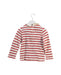 A Red Long Sleeve Tops from Petit Bateau in size 3T for girl. (Back View)