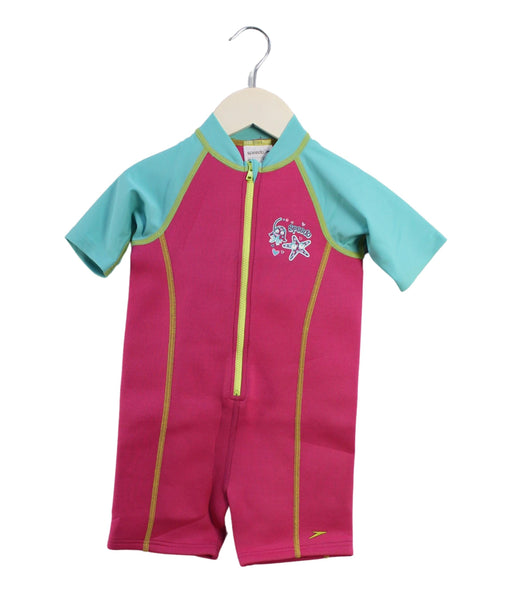 A Pink Wetsuits from Speedo in size 3T for girl. (Front View)