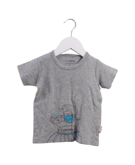 A Grey Short Sleeve T Shirts from TinyBitz in size 2T for boy. (Front View)