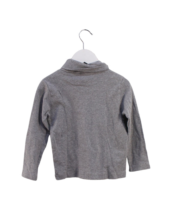 A Grey Long Sleeve Tops from Petit Bateau in size 4T for boy. (Back View)