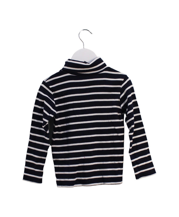 A Navy Long Sleeve Tops from Petit Bateau in size 4T for boy. (Back View)