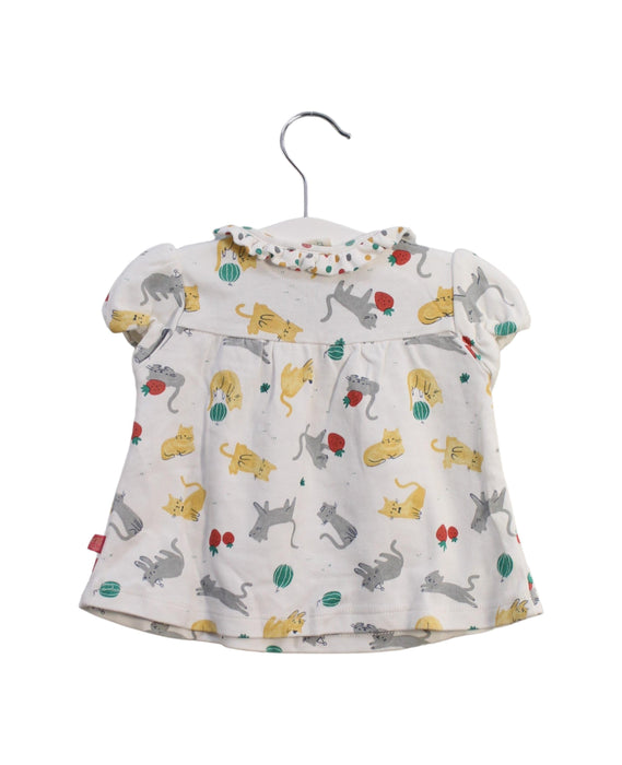 A Multicolour Short Sleeve Tops from CIGOGNE Bébé in size 6-12M for girl. (Back View)
