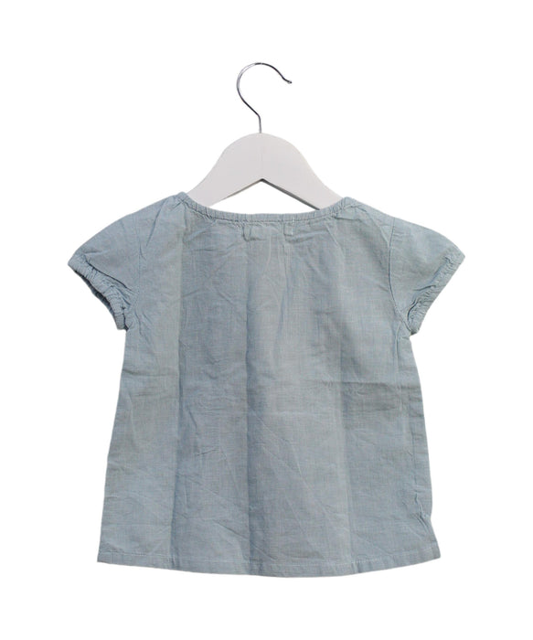 A Blue Short Sleeve Tops from Serendipity in size 6-12M for girl. (Back View)