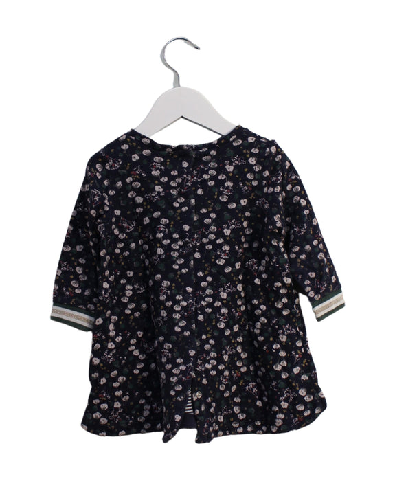 A Multicolour Long Sleeve Dresses from Petit Bateau in size 6-12M for girl. (Back View)
