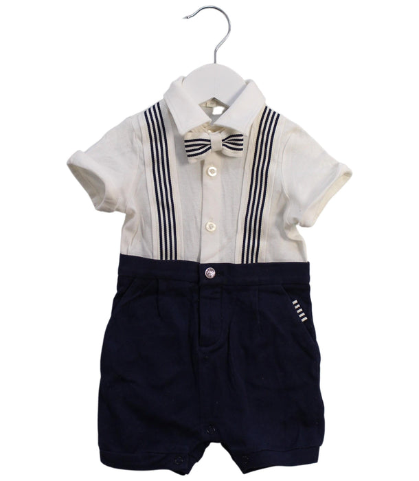 A White Short Sleeve Rompers from Nicholas & Bears in size 0-3M for boy. (Front View)