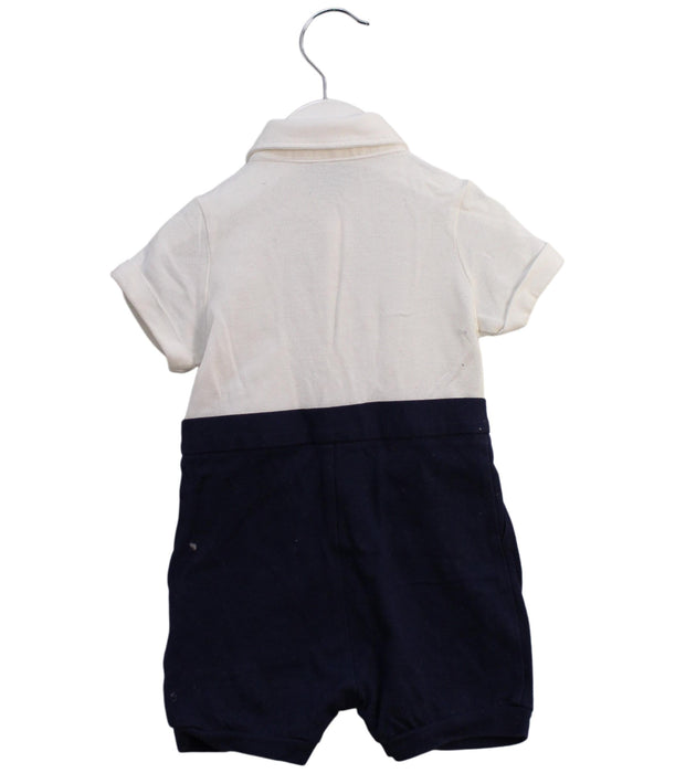 A White Short Sleeve Rompers from Nicholas & Bears in size 0-3M for boy. (Back View)