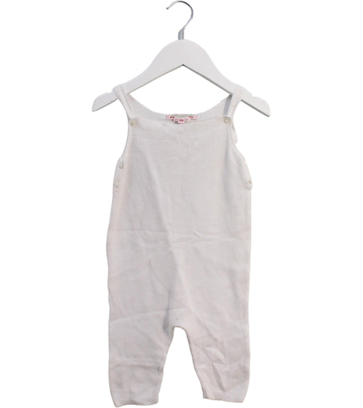 A White Sleeveless Jumpsuits from Bonpoint in size 3-6M for girl. (Front View)