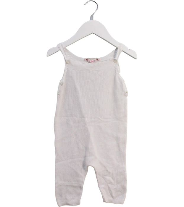 A White Sleeveless Jumpsuits from Bonpoint in size 3-6M for girl. (Front View)