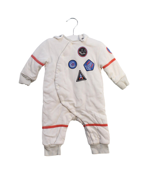A White Long Sleeve Jumpsuits from CIGOGNE Bébé in size 0-3M for girl. (Front View)