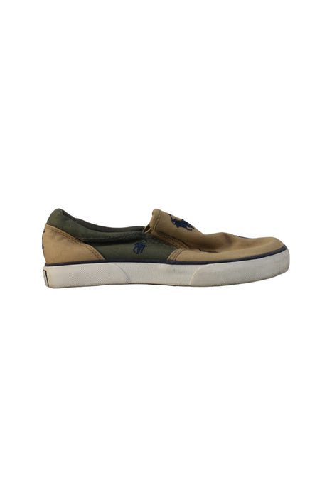 A Brown Slip Ons from Polo Ralph Lauren in size 5T for boy. (Back View)