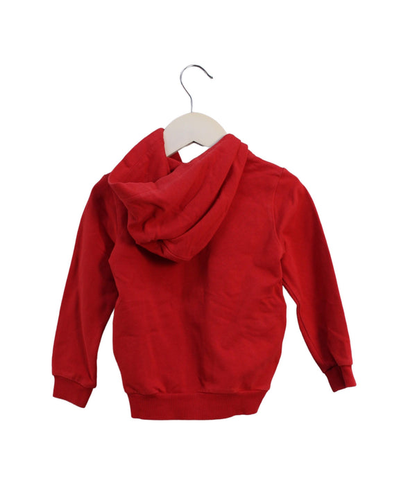 A Red Zippered Sweatshirts from Moschino in size 18-24M for boy. (Back View)