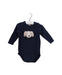 A Navy Long Sleeve Bodysuits from Seed in size 3-6M for boy. (Front View)