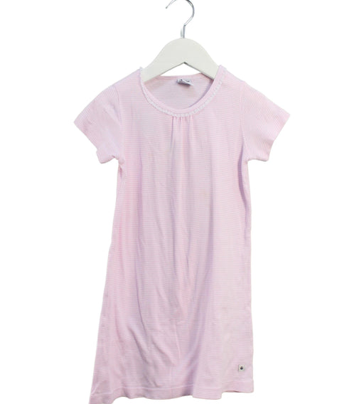 A Pink Nightgowns from Petit Bateau in size 4T for girl. (Front View)