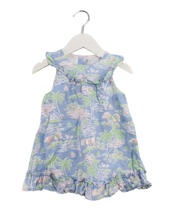 A Blue Sleeveless Dresses from Janie & Jack in size 18-24M for girl. (Front View)