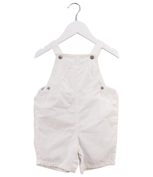 A White Overall Shorts from Petit Bateau in size 12-18M for boy. (Front View)