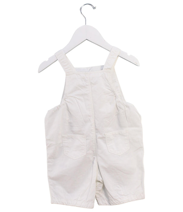 A White Overall Shorts from Petit Bateau in size 12-18M for boy. (Back View)