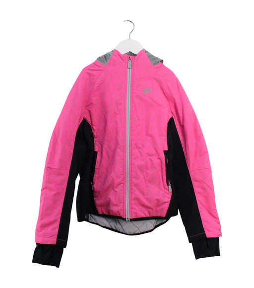 A Pink Lightweight Jackets from Nike in size 10Y for girl. (Front View)