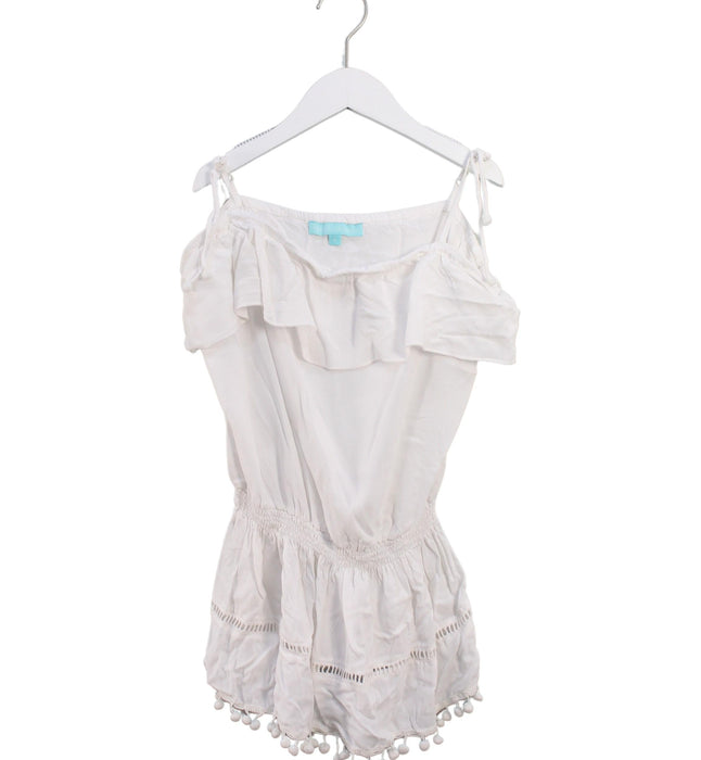 A White Sleeveless Dresses from Melissa Odabash in size 6T for girl. (Front View)