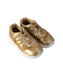 A Gold Sneakers from Adidas in size 3T for girl. (Front View)
