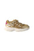 A Gold Sneakers from Adidas in size 3T for girl. (Back View)