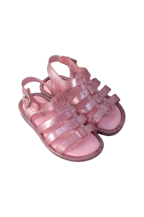 A Pink Flats from Mini Melissa in size 18-24M for girl. (Front View)
