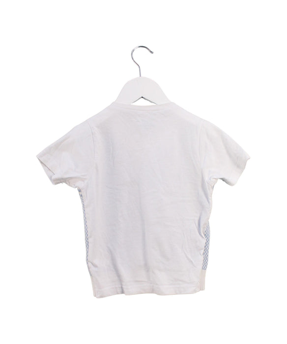 A White Short Sleeve Tops from Chickeeduck in size 2T for boy. (Back View)