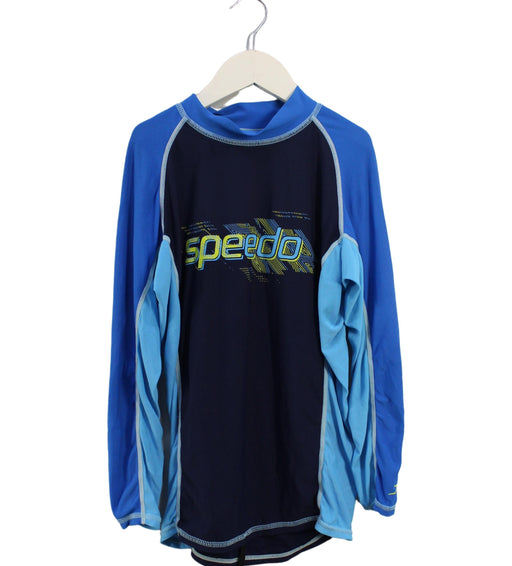 A Blue Rash Guards from Speedo in size 10Y for boy. (Front View)