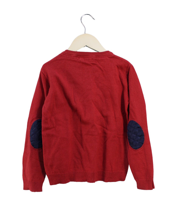 A Red Knit Sweaters from Monoprix in size 8Y for boy. (Back View)
