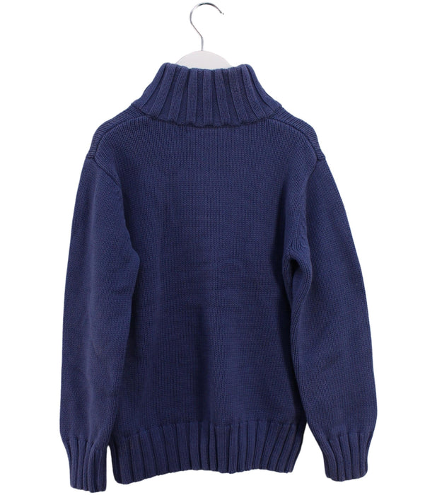 A Blue Knit Sweaters from Shanghai Tang in size 6T for boy. (Back View)
