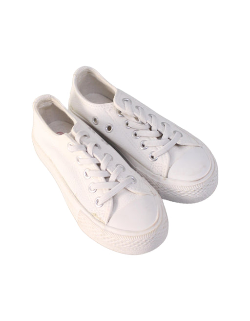 A White Sneakers from Seed in size 4T for girl. (Front View)