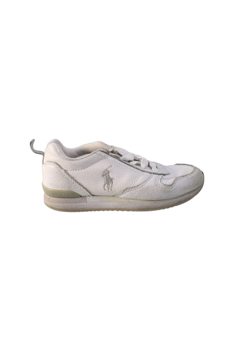 A White Sneakers from Polo Ralph Lauren in size 4T for boy. (Back View)