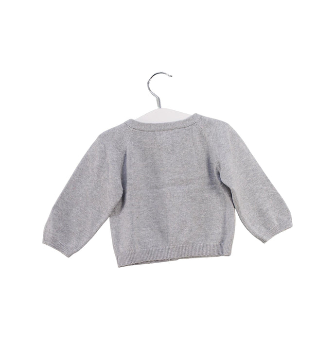 A Grey Cardigans from Jacadi in size 6-12M for girl. (Back View)