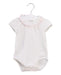 A White Short Sleeve Bodysuits from Confiture in size 3-6M for girl. (Front View)