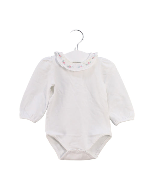 A White Long Sleeve Bodysuits from Confiture in size 6-12M for girl. (Front View)