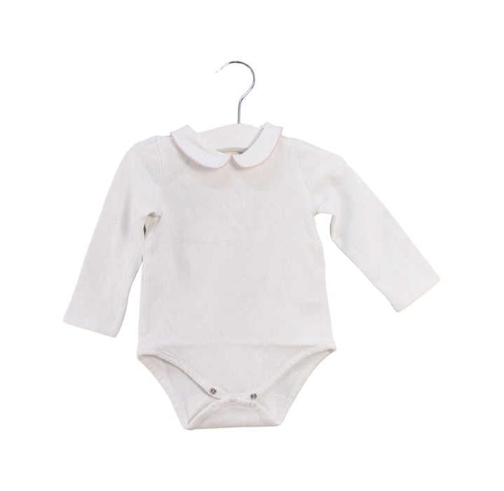A White Long Sleeve Bodysuits from Confiture in size 6-12M for girl. (Front View)