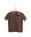 A Brown Short Sleeve Tops from Caramel in size 6T for girl. (Front View)