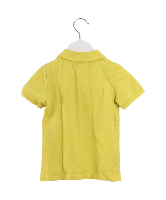 A Yellow Short Sleeve Polos from Ralph Lauren in size 2T for boy. (Back View)