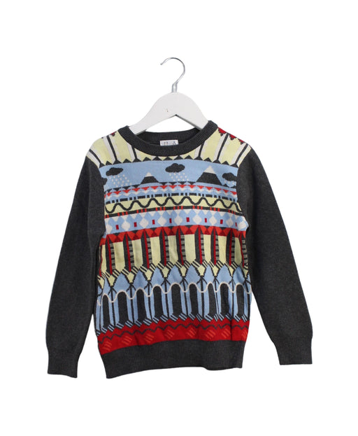 A Grey Knit Sweaters from Kingkow in size 6T for boy. (Front View)