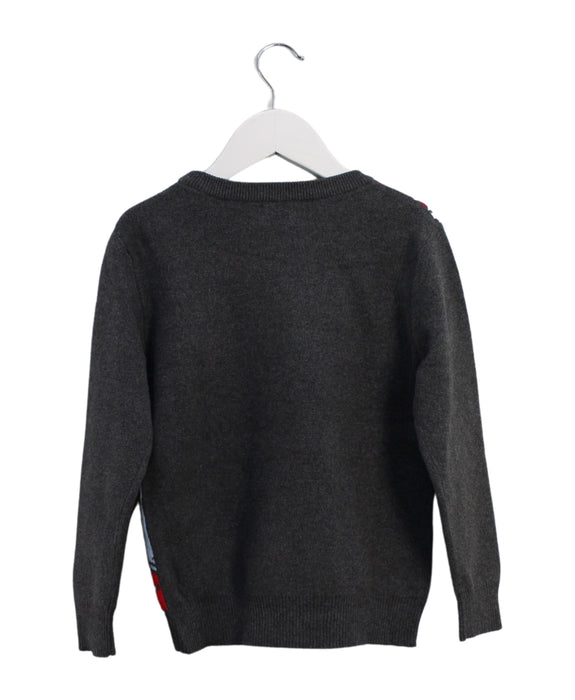 A Grey Knit Sweaters from Kingkow in size 6T for boy. (Back View)