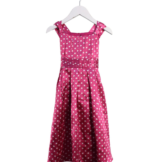 A Pink Sleeveless Dresses from Monsoon in size 3T for girl. (Front View)
