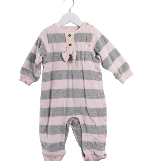 A Pink Long Sleeve Jumpsuits from Chickeeduck in size 12-18M for girl. (Front View)