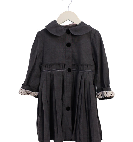 A Grey Long Sleeve Dresses from I Pinco Pallino in size 4T for girl. (Front View)